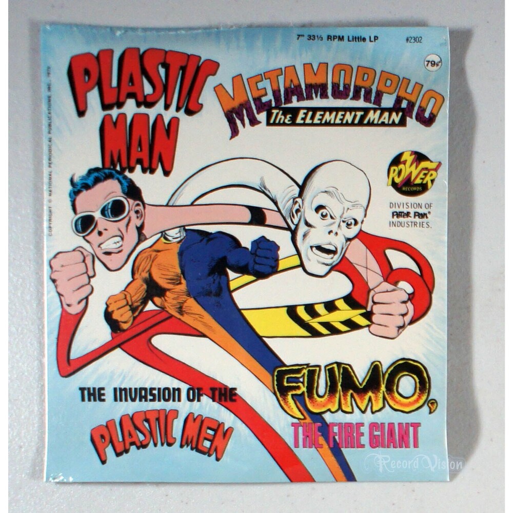 Power Records - Plastic Man (7") (1975) [SEALED] Vinyl • Metamorpho, Fumo